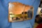 (2) ANTIQUE WOOD FRAMED MIRRORS