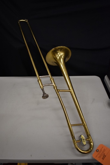 VINTAGE HOLTON TROMBONE BRASS MUSICAL INSTRUMENT, NO CASE