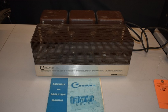 HARMAN KARDON CITATION II TUBE POWER AMPLIFIER WITH