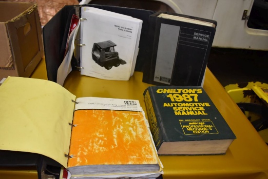 (4) SERVICE MANUALS; CHILTONS, VOLVO, AND CASE LOADER