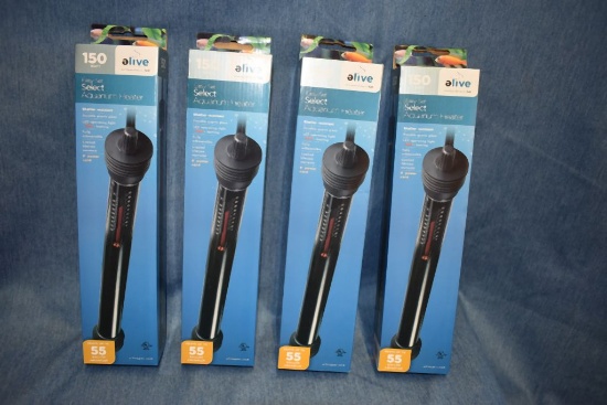 (4) 150 WATT AQUARIUM HEATERS,