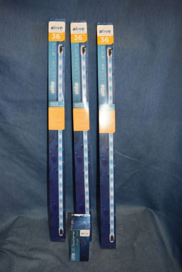 (3) 36" BLUE LED AQUARIUM BULBS AND