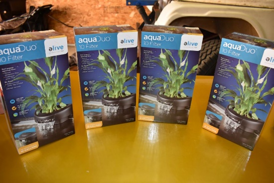 (4) AQUA DUO 10 AQUARIUM FILTERS,