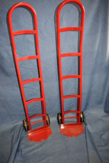 (2) NARROW SPACES HAND TRUCKS WITH 10" PLATFORMS