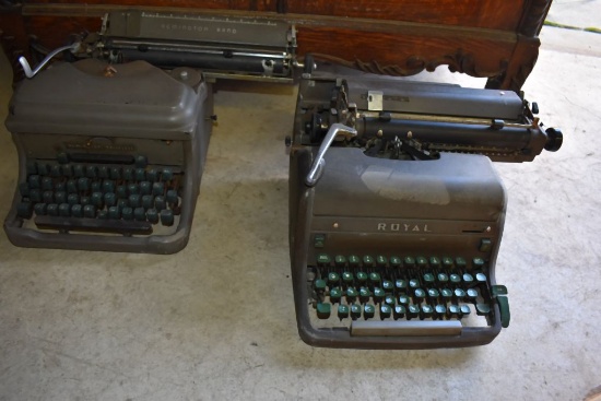 (2) TYPEWRITERS, REMINGTON RAND AND ROYAL