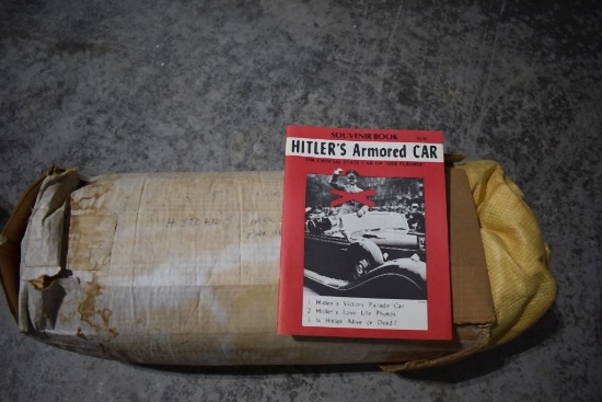 CAR COVER TOLD TO BE FROM HITLER'S PARADE CAR AND