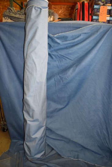 LARGE BOLT OF LIGHT DENIM FABRIC, 65" WIDE
