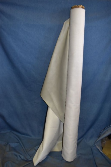 PARTIAL BOLT OF DOVE GRAY VINYL FABRIC, 55" WIDE
