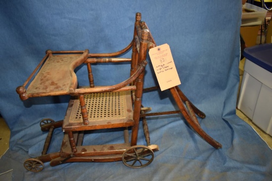 ANTIQUE WOOD HIGH - SOME DAMAGE