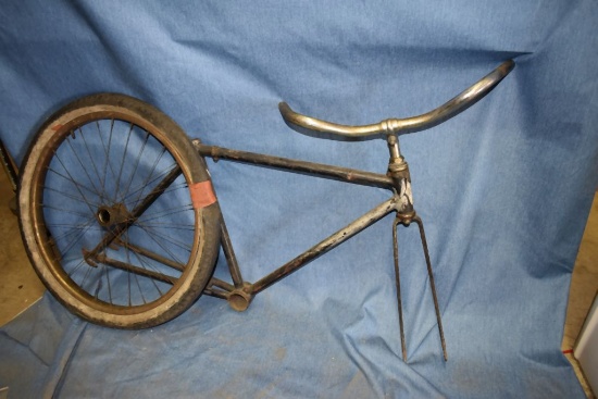 VINTAGE SCHWINN BIKE FRAME AND TIRE