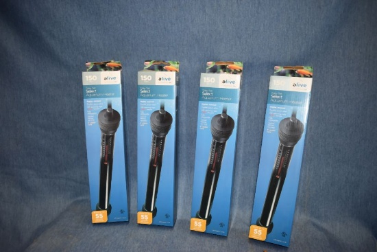 (4) 150 WATT EASY SET AQUARIUM HEATERS