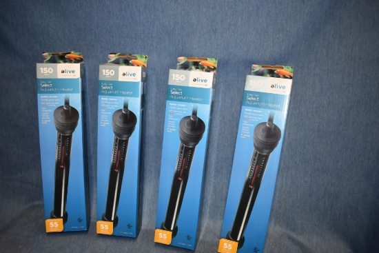 (4) 150 WATT EASY SET AQUARIUM HEATERS