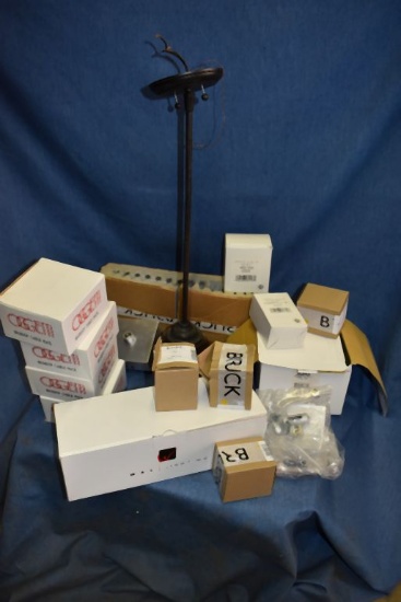 LARGE ASSORTMENT OF ELECTRICAL ITEMS AND FIXTURES