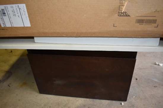 WALL-MOUNT VANITY WITH MATCHING MEDICINE CABINET,