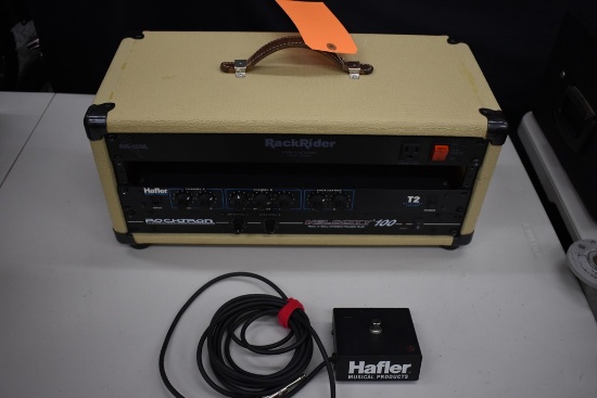BLONDE GEAR RACK WITH RACKRIDER POWER CONDITIONER,