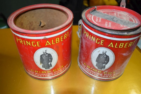 (2) PRINCE ALBERT TOBACCO TINS WITH CONTENTS,