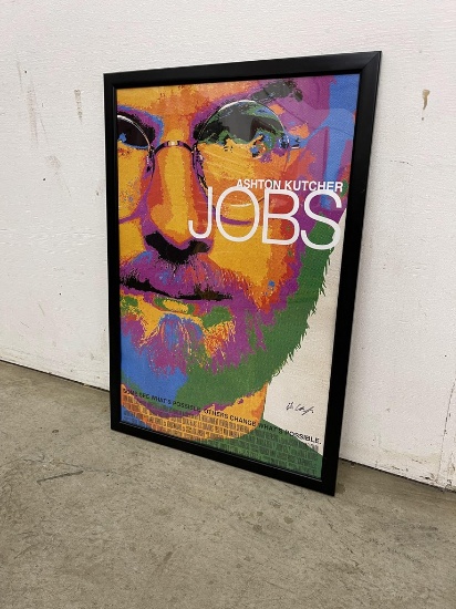 FRAMED "STEVE" JOBS MOVIE POSTER SIGNED BY GIL CATES