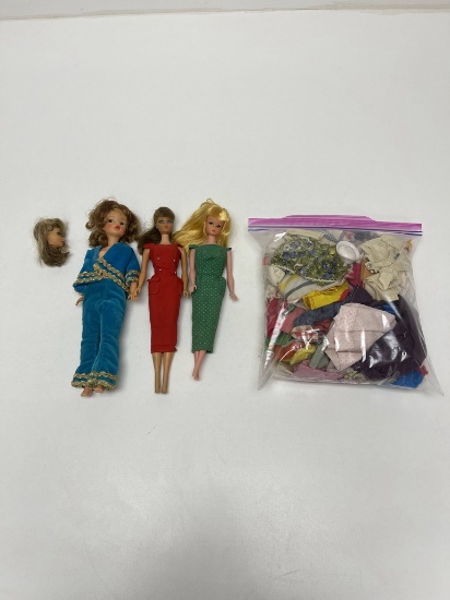 LOT OF (3) VINTAGE 1960'S BARBIE AND RELATED DOLLS