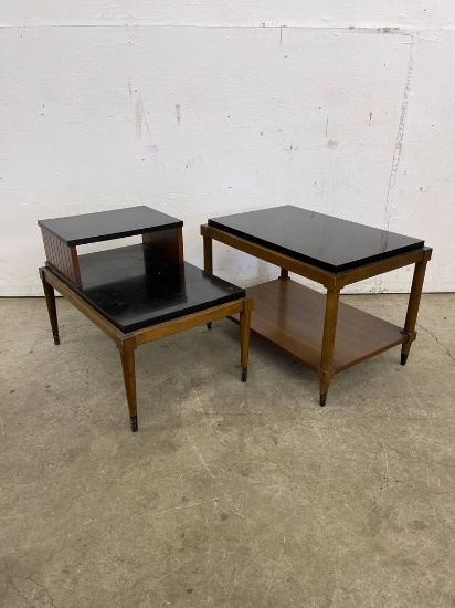 PAIR OF VINTAGE LANE MCM MID CENTURY MODERN END TABLES,