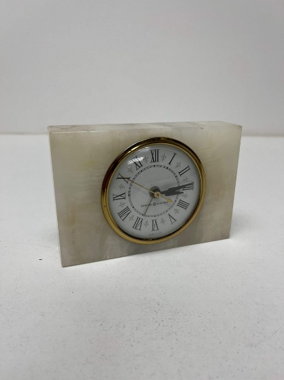 VINTAGE GENERAL ELECTRIC 7286A MARBLE ALABASTER CLOCK,