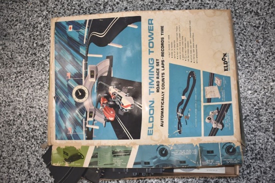 ELDON TIMING TOWER ROAD RACE SET ELECTRIC SLOT CAR TOY W/TRACK AND TRANSFORMER. NO CARS