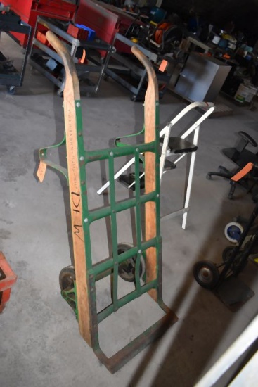 FAIRBANKS HEAVY DUTY SHOP HAND TRUCK, GREEN/WOOD