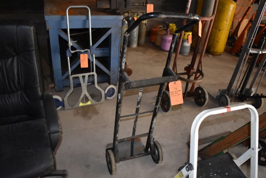 BLACK ADJUSTABLE HAND TRUCK, 8" SOLID TIRES