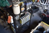 3 TIER ROLLING METAL CART W/MISC. SUPPLIES