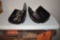BIN WITH SHOE LACES AND TWO SETS OF GLASSES AND CASES