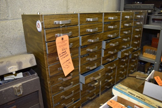 ORGANIZER WITH FIFTY DRAWERS, EACH DRAWER IS 2"H x