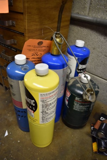 SMALL PROPANE MAPP CANISTERS WITH TORCH AND SPARKER
