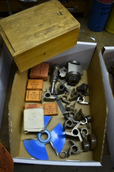 BIN OF ASSORTED SHAPER CUTTERS