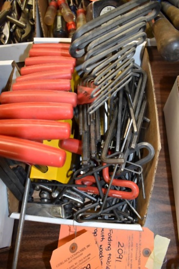 BOX OF ASSORTED ALLEN WRENCHES, T-HANDLE WRENCHES