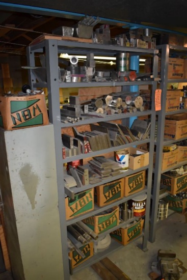 HEAVY DUTY STEEL WELDED SHELVING UNIT WITH CONTENTS,