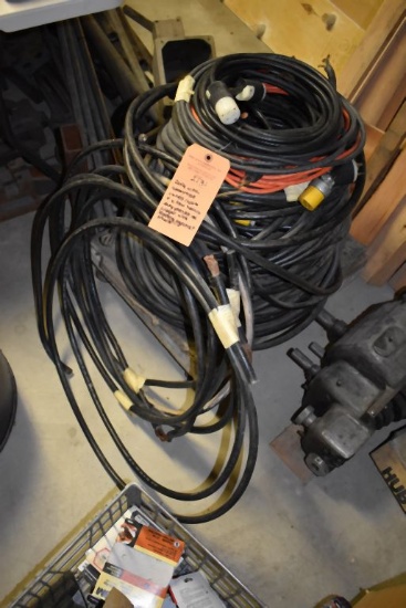 DOLLY WITH ASSORTED CORDS/WIRE AND A FEW HEAVY DUTY