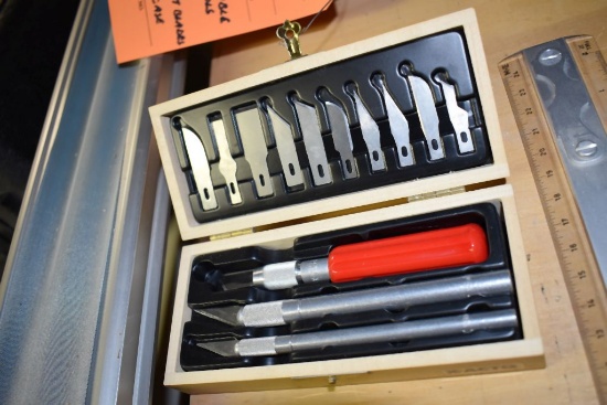 X-ACTO INTERCHANGABLE CUTTING TOOLS, THREE HANDLES,