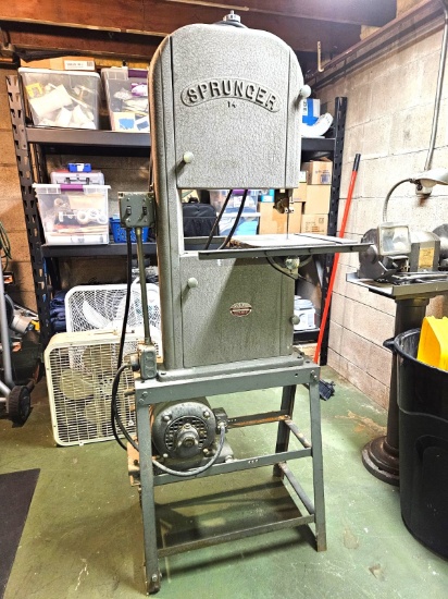 SPRUNGER VERTICAL BAND SAW, 14", S/N: 57445-BSN