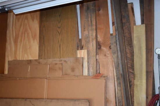 PARTIAL SHEETS OF PLYWOOD AND MISC. LUMBER TO LEFT