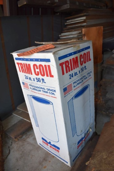 ROLL OF FOREST GREEN ALUMINUM TRIM COIL, 24" WIDE x