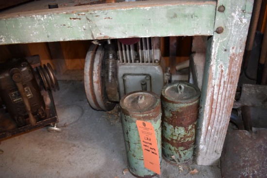 ASSORTED METAL PARTS UNDER BENCH