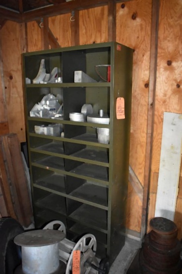 STARBILT METAL SHELVING UNIT WITH DIVIDED SHELVES,,