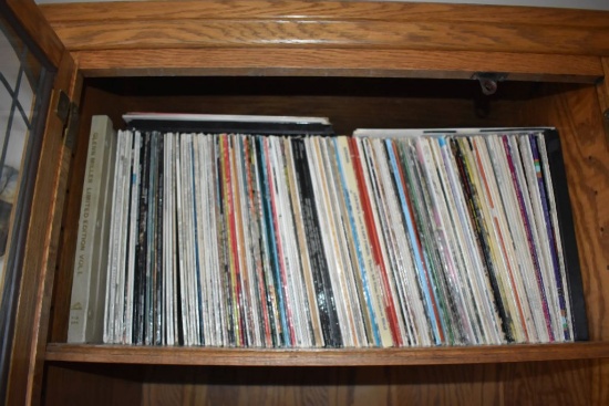 ALL VINYL ALBUMS ON THIS SHELF; BIG BAND, LES PAUL &