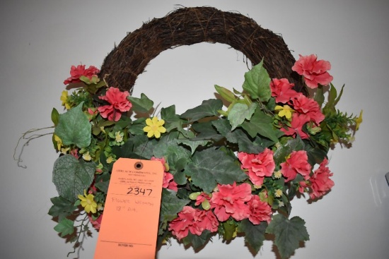 FLOWER WREATH, 18" DIAMETER