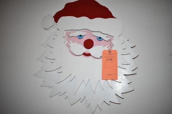 WOODEN SANTA HEAD, 24" x 24"