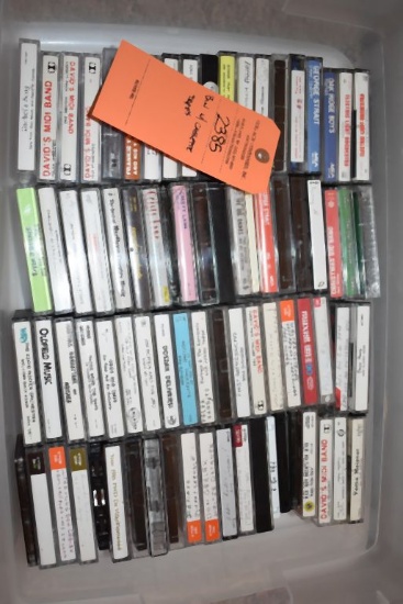 BIN WITH CASSETTE TAPES