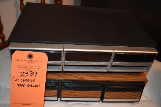 (2) CASSETTE TAPE CABINETS
