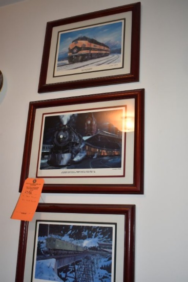 (3) TRAIN PRINTS BY RUSS PORTER