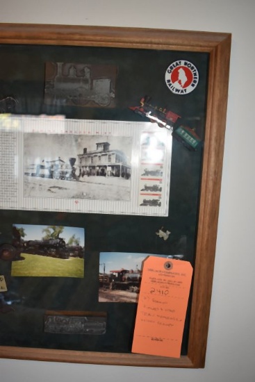 (2) FRAMES PICTURES AND OTHER TRAIN MEMORABILLIA,