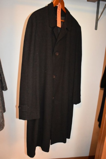 NAVY PLAID COAT