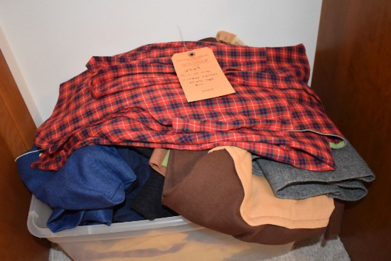 BIN WITH MISC. VINTAGE CLOTHES; SKIRTS, TOPS, ETC.